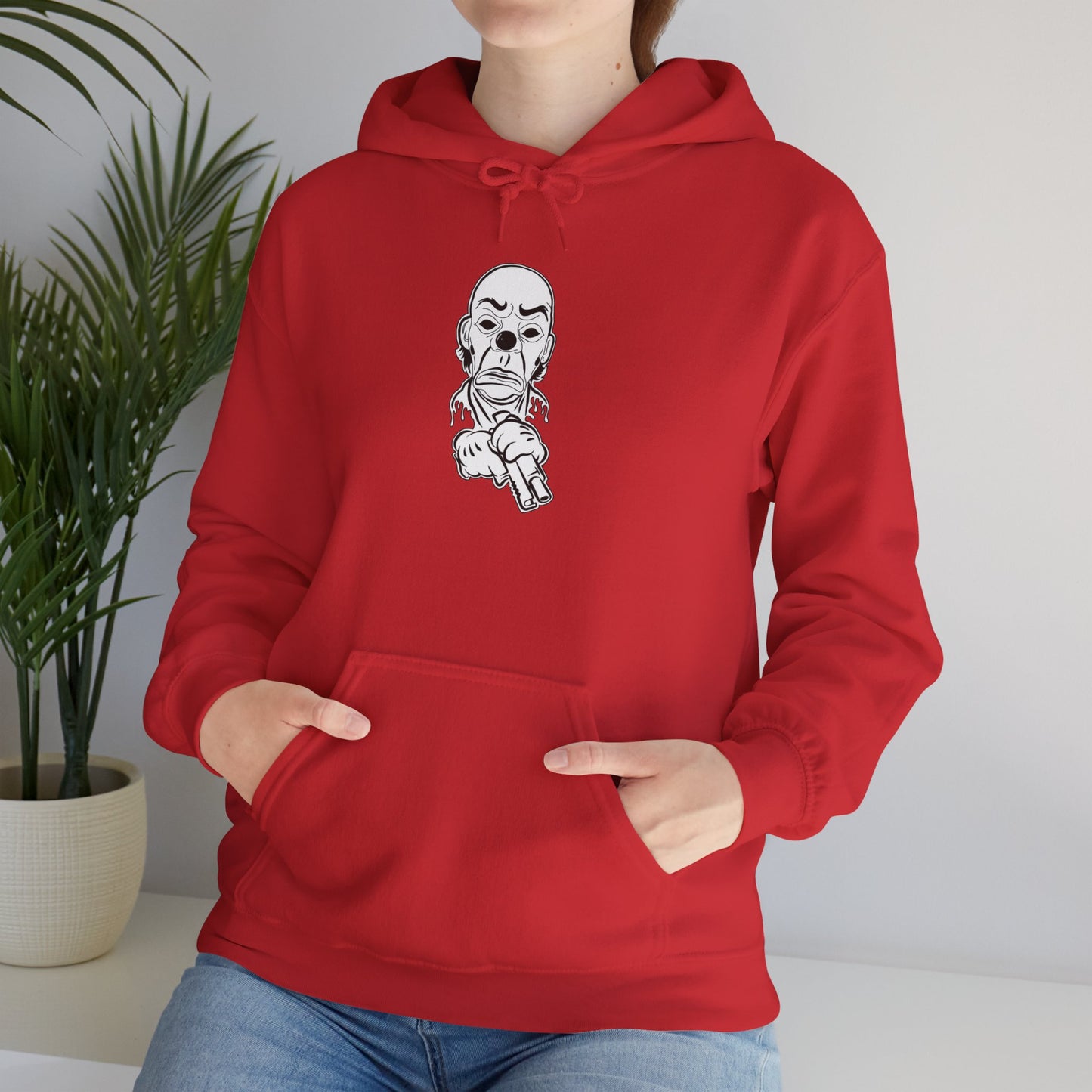 Hoodie — Pointing Skeleton Line Art Hoodie