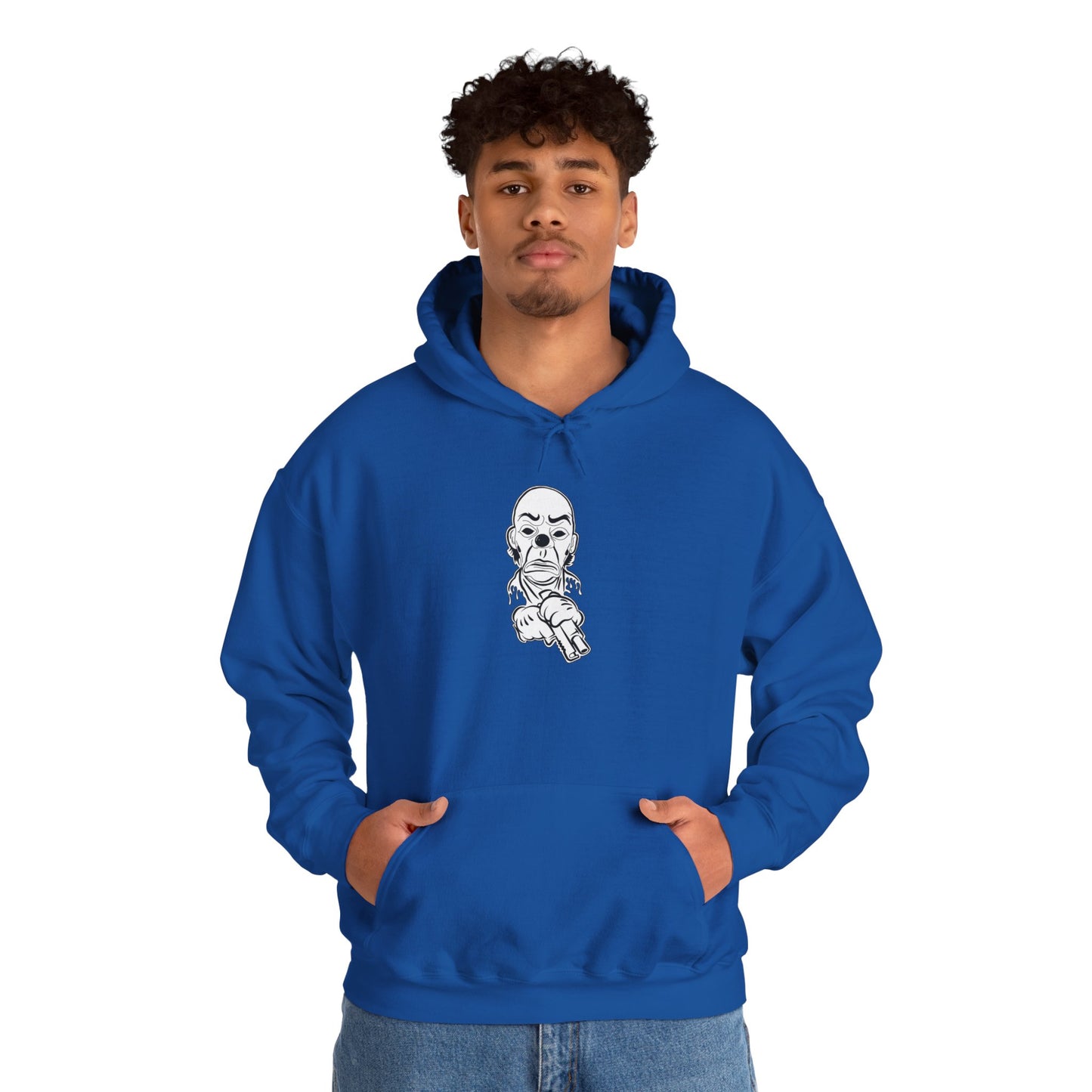 Hoodie — Pointing Skeleton Line Art Hoodie