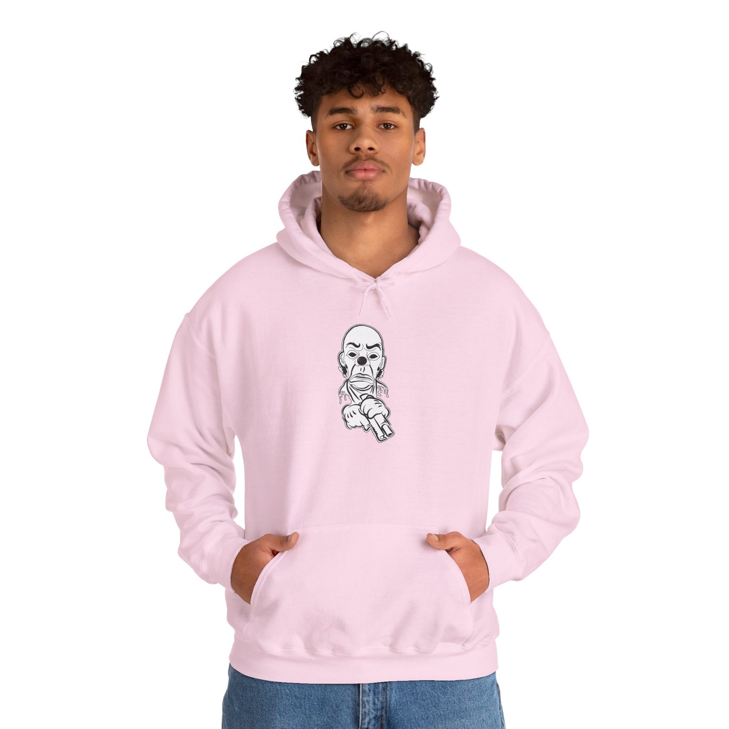 Hoodie — Pointing Skeleton Line Art Hoodie