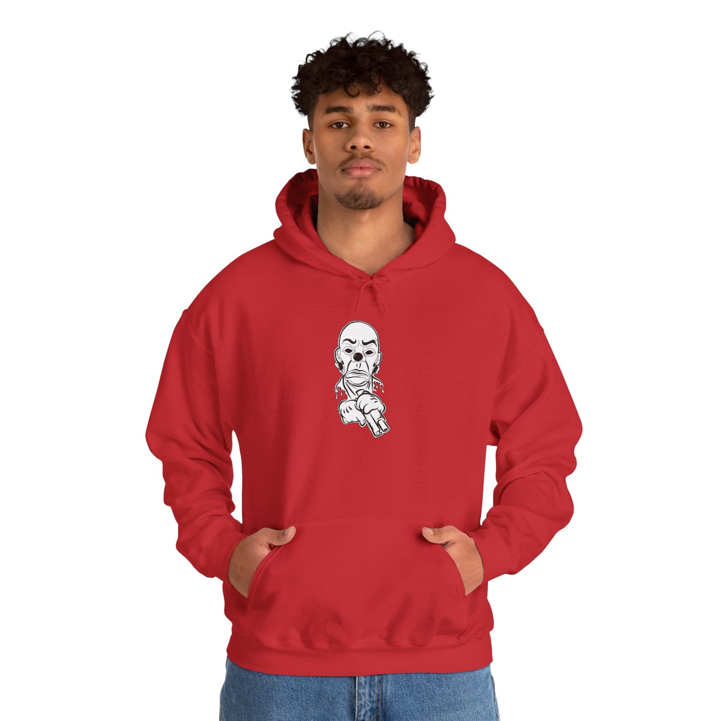 Hoodie — Pointing Skeleton Line Art Hoodie