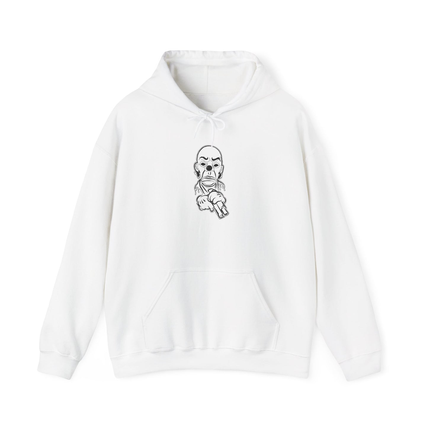 Hoodie — Pointing Skeleton Line Art Hoodie
