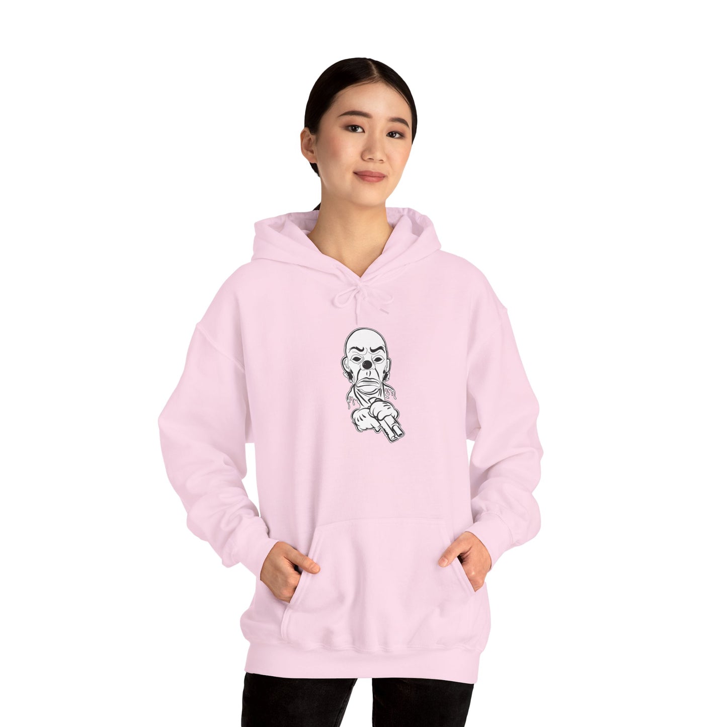 Hoodie — Pointing Skeleton Line Art Hoodie