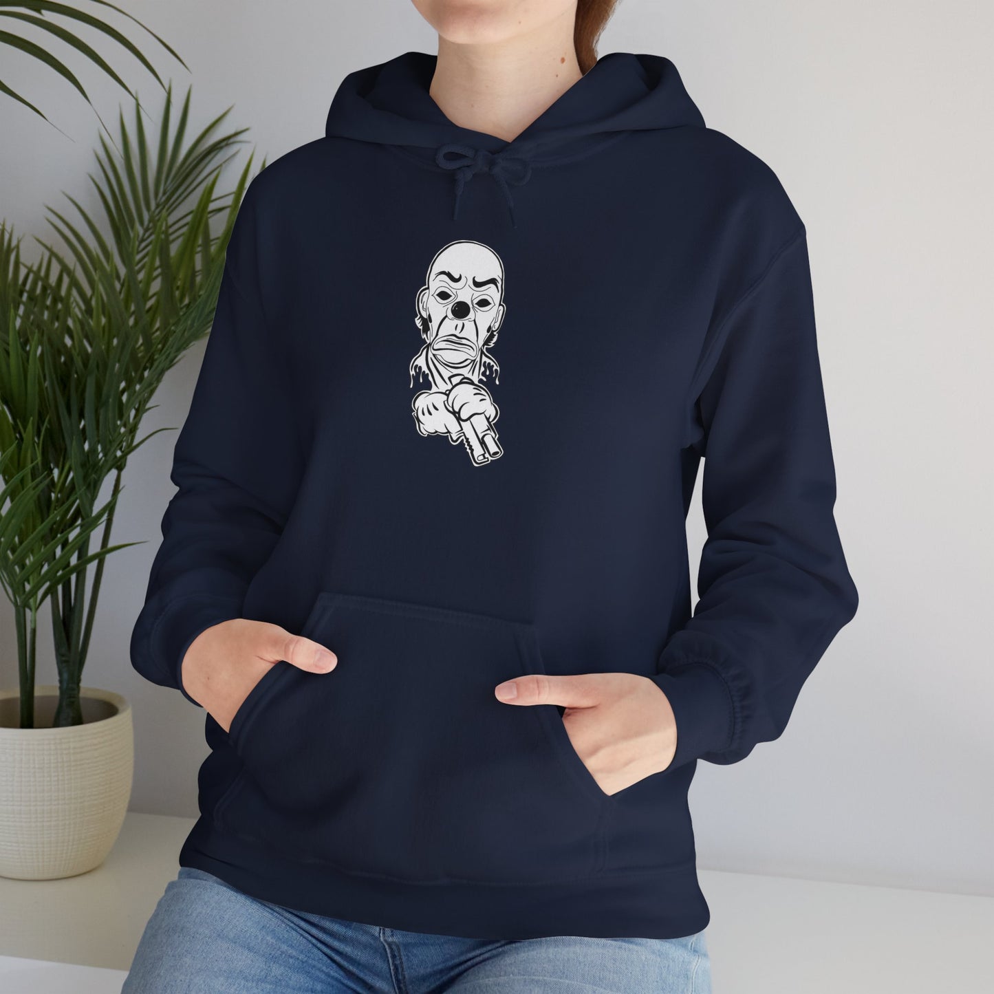 Hoodie — Pointing Skeleton Line Art Hoodie