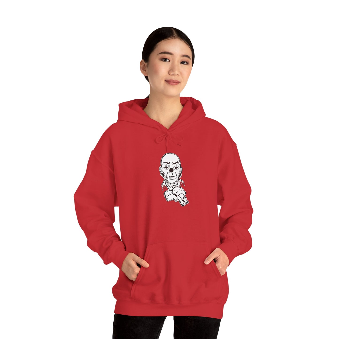 Hoodie — Pointing Skeleton Line Art Hoodie