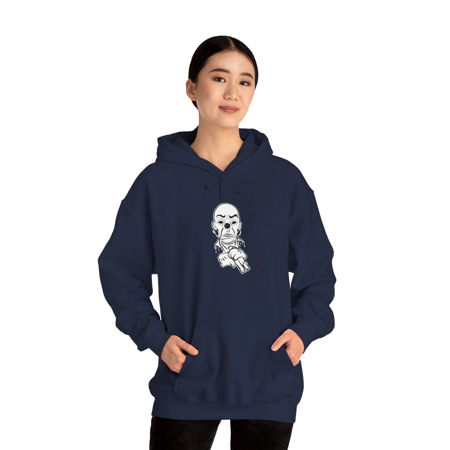 Hoodie — Pointing Skeleton Line Art Hoodie
