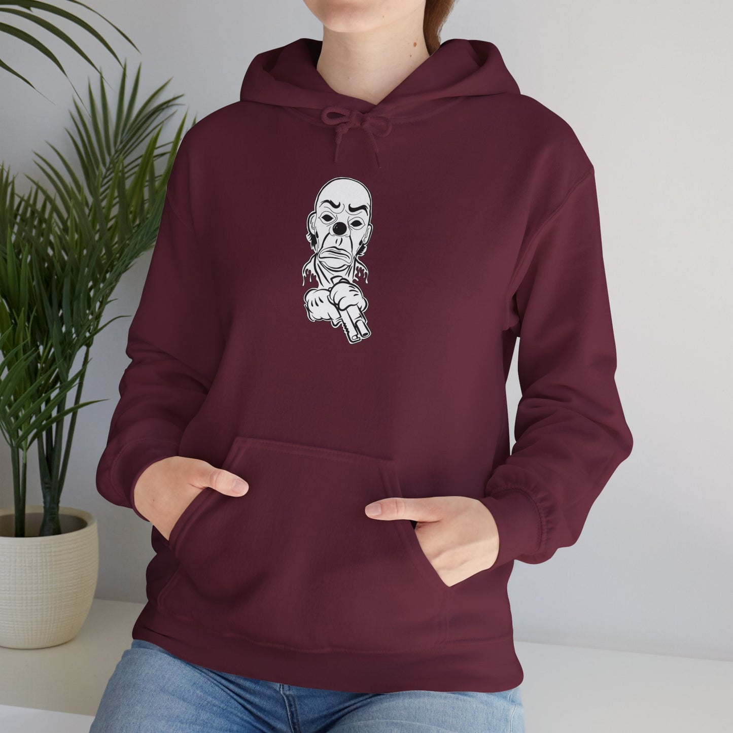 Hoodie — Pointing Skeleton Line Art Hoodie
