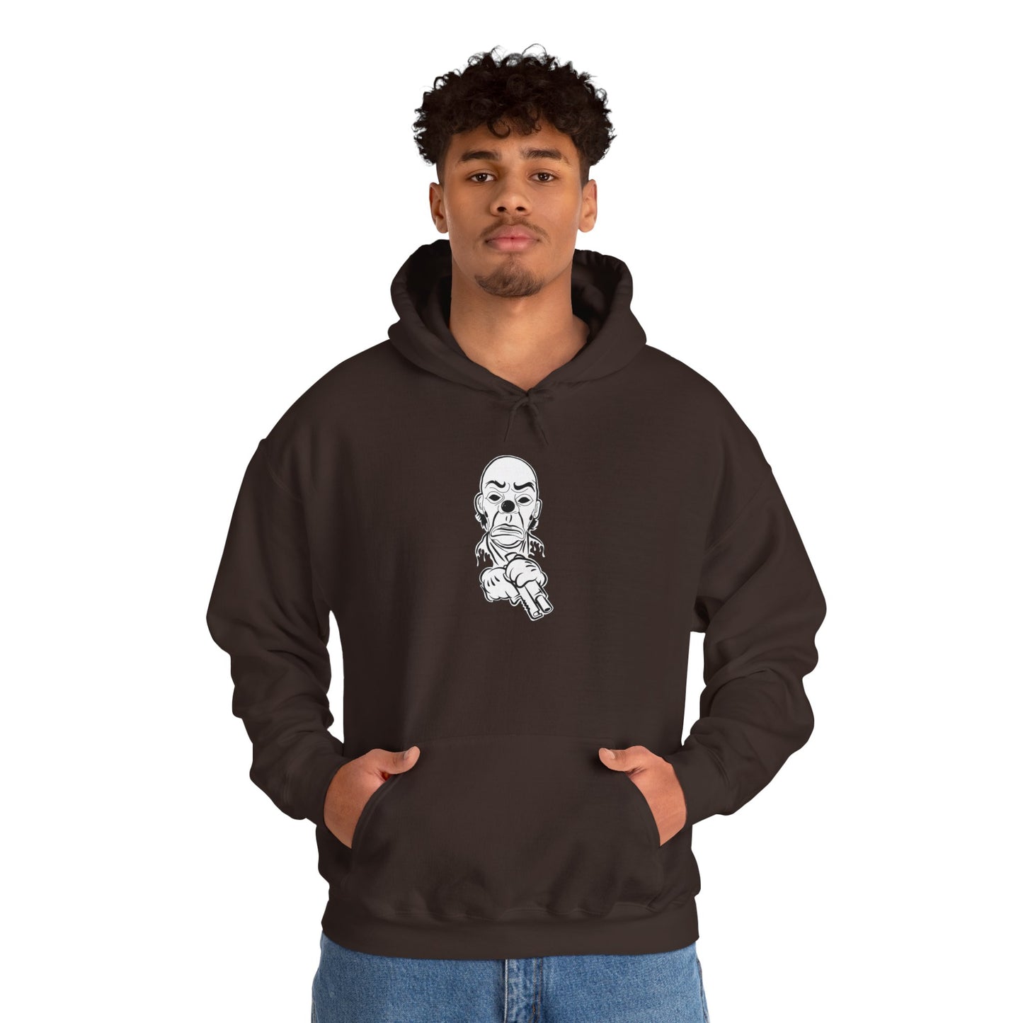 Hoodie — Pointing Skeleton Line Art Hoodie
