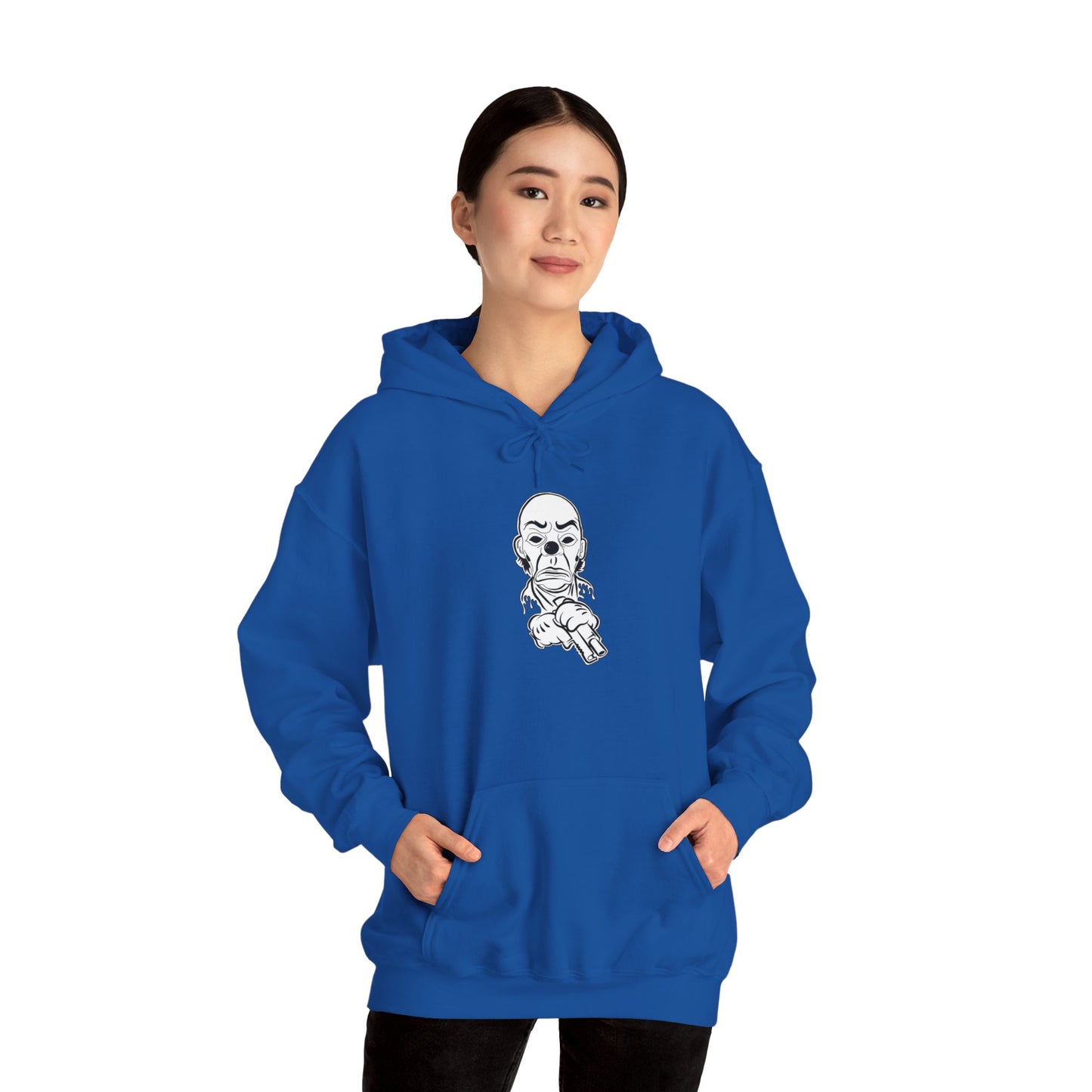 Hoodie — Pointing Skeleton Line Art Hoodie