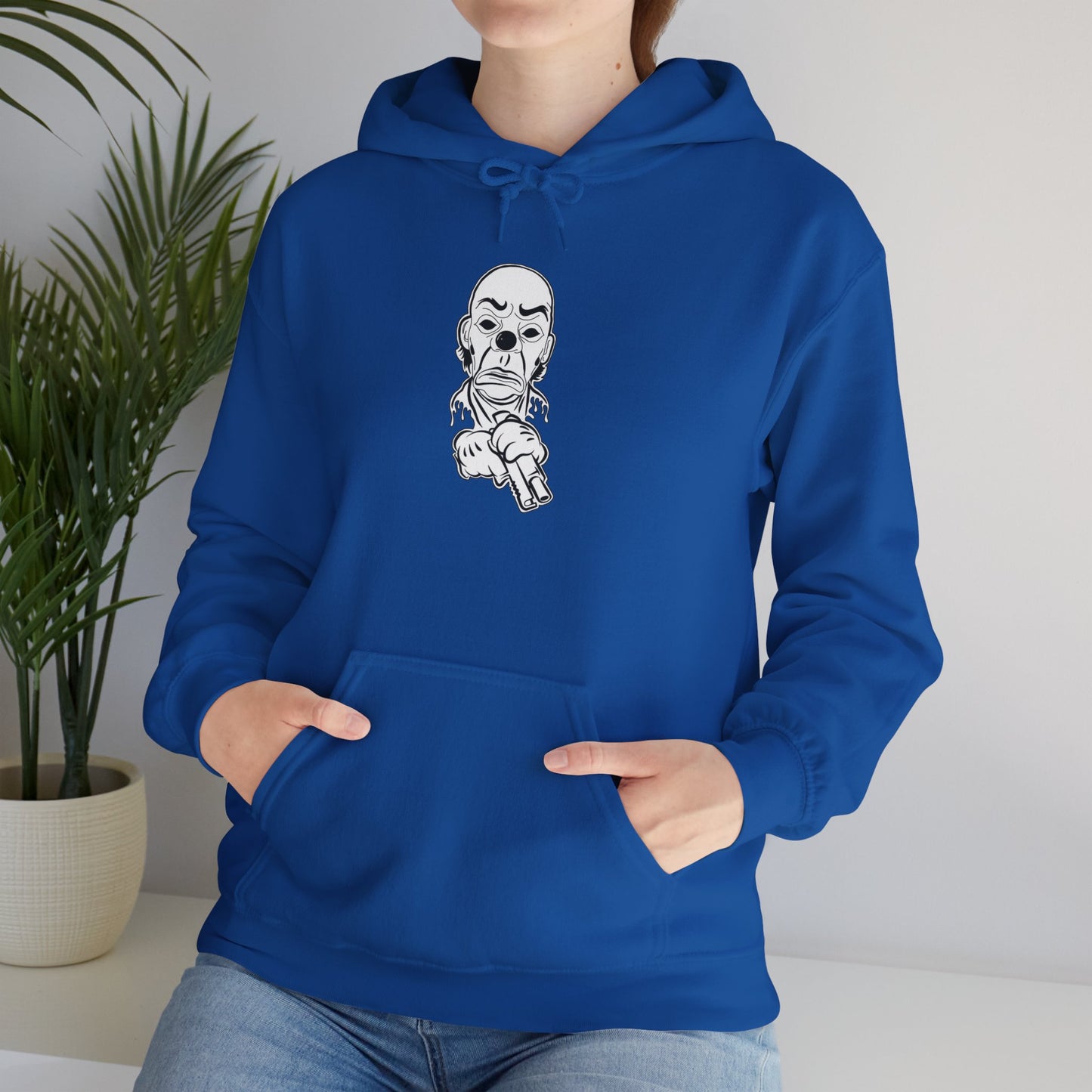 Hoodie — Pointing Skeleton Line Art Hoodie