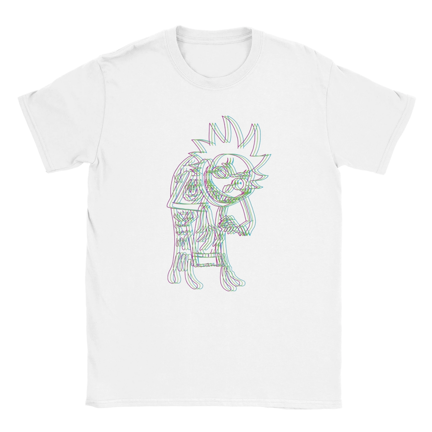 Trippy Professor tattoo art graphic tee – pop art tattoo design on white t-shirt