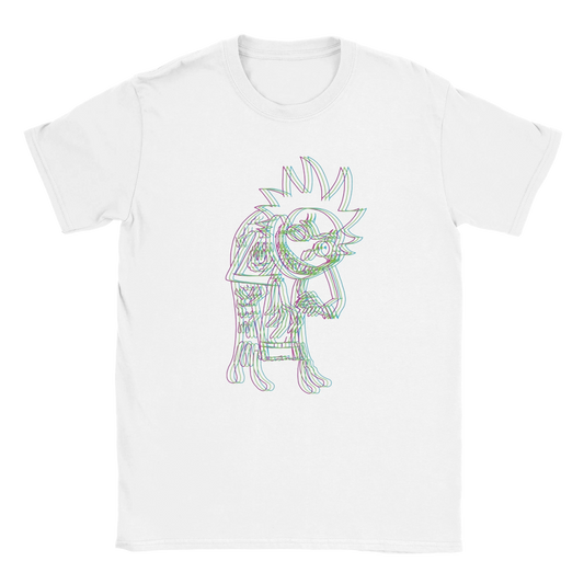 Trippy Professor tattoo art graphic tee – pop art tattoo design on white t-shirt