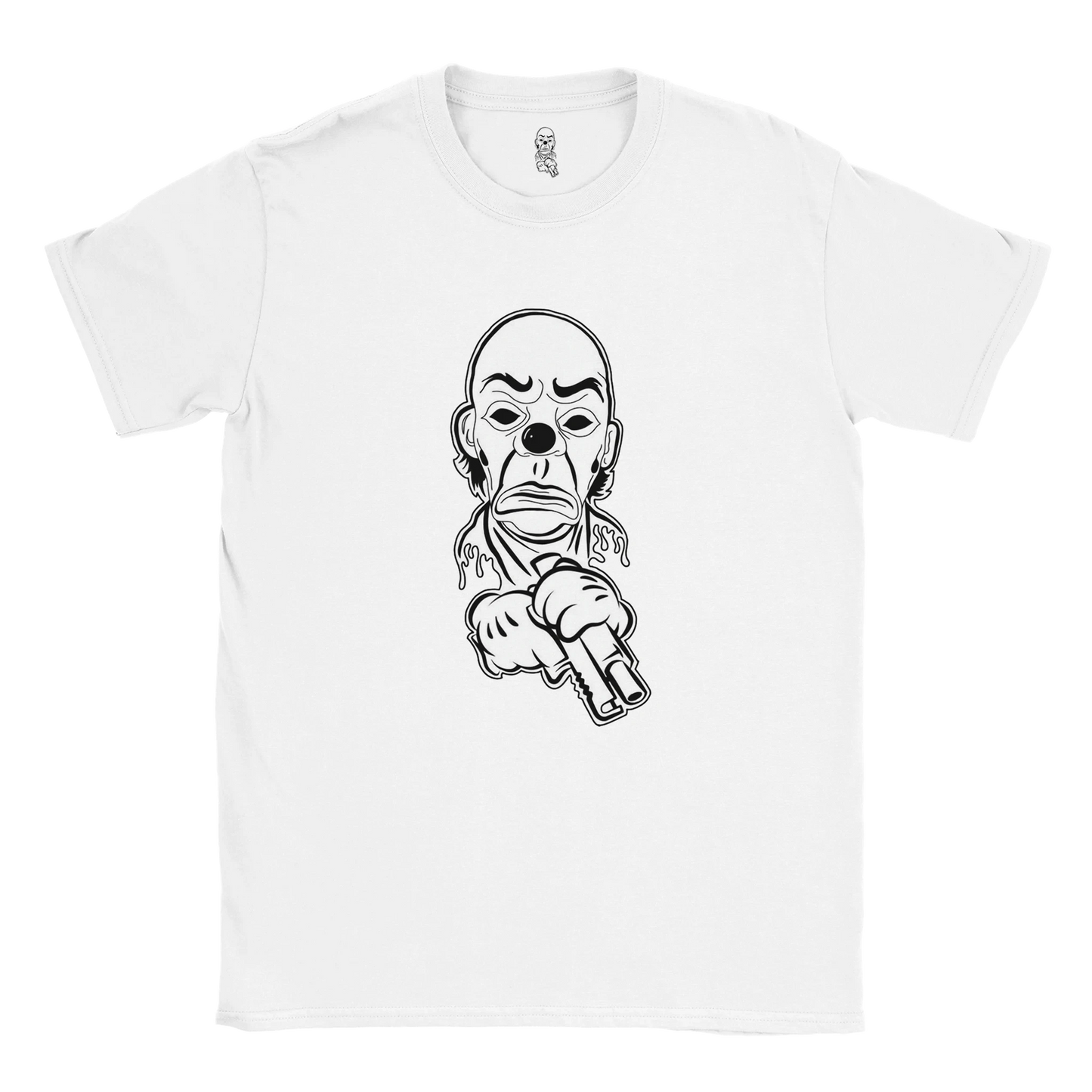 Why So Serious tattoo art graphic tee – dark humor tattoo design on t-shirt